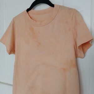 45r 45rpm Studio Co Japan T-Shirt Women's 2 Cotton Dyed Orange Short Sleeve Top